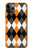 S3421 Black Orange White Argyle Plaid Hülle Schutzhülle Taschen für iPhone 11 Pro