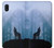 S0935 Wolf Howling in Forest Hülle Schutzhülle Taschen für Samsung Galaxy A10e