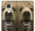 S0840 Grizzly Bear Face Hülle Schutzhülle Taschen für Motorola Moto G7, Moto G7 Plus