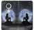S2668 Mermaid Silhouette Moon Night Hülle Schutzhülle Taschen für Motorola Moto G7, Moto G7 Plus