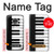 S3078 Black and White Piano Keyboard Hülle Schutzhülle Taschen für Motorola Moto G7, Moto G7 Plus