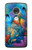 S3227 Underwater World Cartoon Hülle Schutzhülle Taschen für Motorola Moto G7, Moto G7 Plus