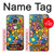 S3281 Colorful Hippie Flowers Pattern Hülle Schutzhülle Taschen für Motorola Moto G7, Moto G7 Plus