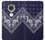 S3357 Navy Blue Bandana Pattern Hülle Schutzhülle Taschen für Motorola Moto G7, Moto G7 Plus