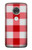 S3535 Red Gingham Hülle Schutzhülle Taschen für Motorola Moto G7, Moto G7 Plus