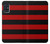 S2638 Black and Red Striped Hülle Schutzhülle Taschen für Samsung Galaxy A51