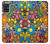 S3281 Colorful Hippie Flowers Pattern Hülle Schutzhülle Taschen für Samsung Galaxy A51