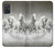S0933 White Horses Hülle Schutzhülle Taschen für Samsung Galaxy A71