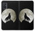 S1981 Wolf Howling at The Moon Hülle Schutzhülle Taschen für Samsung Galaxy A71