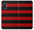 S2638 Black and Red Striped Hülle Schutzhülle Taschen für Samsung Galaxy A71