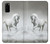 S0932 White Horse Hülle Schutzhülle Taschen für Samsung Galaxy S20