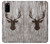 S2505 Reindeer Head Old Wood Texture Graphic Hülle Schutzhülle Taschen für Samsung Galaxy S20