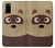 S2825 Cute Cartoon Raccoon Hülle Schutzhülle Taschen für Samsung Galaxy S20