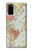 S3418 Vintage World Map Hülle Schutzhülle Taschen für Samsung Galaxy S20