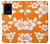S2245 Hawaiian Hibiscus Orange Pattern Hülle Schutzhülle Taschen für Samsung Galaxy S20 Plus, Galaxy S20+