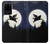S3289 Flying Pig Full Moon Night Hülle Schutzhülle Taschen für Samsung Galaxy S20 Plus, Galaxy S20+