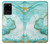 S3399 Green Marble Graphic Print Hülle Schutzhülle Taschen für Samsung Galaxy S20 Plus, Galaxy S20+