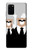 S3557 Bear in Black Suit Hülle Schutzhülle Taschen für Samsung Galaxy S20 Plus, Galaxy S20+