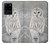 S1566 Snowy Owl White Owl Hülle Schutzhülle Taschen für Samsung Galaxy S20 Ultra