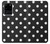 S2299 Black Polka Dots Hülle Schutzhülle Taschen für Samsung Galaxy S20 Ultra