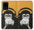 S2324 Funny Monkey with Headphone Pop Music Hülle Schutzhülle Taschen für Samsung Galaxy S20 Ultra