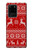 S2835 Christmas Reindeer Knitted Pattern Hülle Schutzhülle Taschen für Samsung Galaxy S20 Ultra