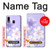 S2361 Purple White Flowers Hülle Schutzhülle Taschen für Samsung Galaxy A20, Galaxy A30