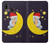S2849 Cute Sleepy Owl Moon Night Hülle Schutzhülle Taschen für Samsung Galaxy A20, Galaxy A30