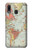 S3418 Vintage World Map Hülle Schutzhülle Taschen für Samsung Galaxy A20, Galaxy A30