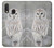 S1566 Snowy Owl White Owl Hülle Schutzhülle Taschen für Samsung Galaxy A20e