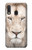 S2399 White Lion Face Hülle Schutzhülle Taschen für Samsung Galaxy A20e