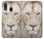 S2399 White Lion Face Hülle Schutzhülle Taschen für Samsung Galaxy A20e
