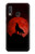 S2955 Wolf Howling Red Moon Hülle Schutzhülle Taschen für Samsung Galaxy A20e