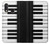 S3078 Black and White Piano Keyboard Hülle Schutzhülle Taschen für Samsung Galaxy A20e