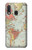 S3418 Vintage World Map Hülle Schutzhülle Taschen für Samsung Galaxy A20e