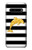 S2882 Black and White Striped Gold Dolphin Hülle Schutzhülle Taschen für LG V60 ThinQ 5G