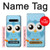 S3029 Cute Blue Owl Hülle Schutzhülle Taschen für LG V60 ThinQ 5G