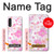S3036 Pink Sweet Flower Flora Hülle Schutzhülle Taschen für LG Velvet