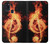 S0493 Music Note Burn Hülle Schutzhülle Taschen für Samsung Galaxy A21s