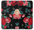 S3112 Rose Floral Pattern Black Hülle Schutzhülle Taschen für Samsung Galaxy A21s