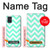 S1723 Mint Chevron Zigzag Hülle Schutzhülle Taschen für Samsung Galaxy A51 5G [nur für A51 5G. NICHT für A51]