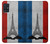 S2859 Vintage France Flag Eiffel Tower Hülle Schutzhülle Taschen für Samsung Galaxy A51 5G