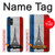 S2859 Vintage France Flag Eiffel Tower Hülle Schutzhülle Taschen für Samsung Galaxy A51 5G [nur für A51 5G. NICHT für A51]