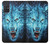 S0752 Blue Fire Grim Wolf Hülle Schutzhülle Taschen für Samsung Galaxy A71 5G