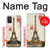 S2108 Eiffel Tower Paris Postcard Hülle Schutzhülle Taschen für Samsung Galaxy A71 5G [nur für A71 5G. NICHT für A71]