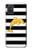 S2882 Black and White Striped Gold Dolphin Hülle Schutzhülle Taschen für Samsung Galaxy A71 5G