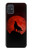 S2955 Wolf Howling Red Moon Hülle Schutzhülle Taschen für Samsung Galaxy A71 5G
