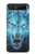 S0752 Blue Fire Grim Wolf Hülle Schutzhülle Taschen für Samsung Galaxy Z Flip 5G