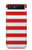 S2364 Red and White Striped Hülle Schutzhülle Taschen für Samsung Galaxy Z Flip 5G