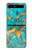 S2906 Aqua Turquoise Stone Hülle Schutzhülle Taschen für Samsung Galaxy Z Flip 5G